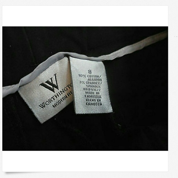 WORTHINGTON Dress Pants 8 Black Modern Fit - Picture 5 of 5